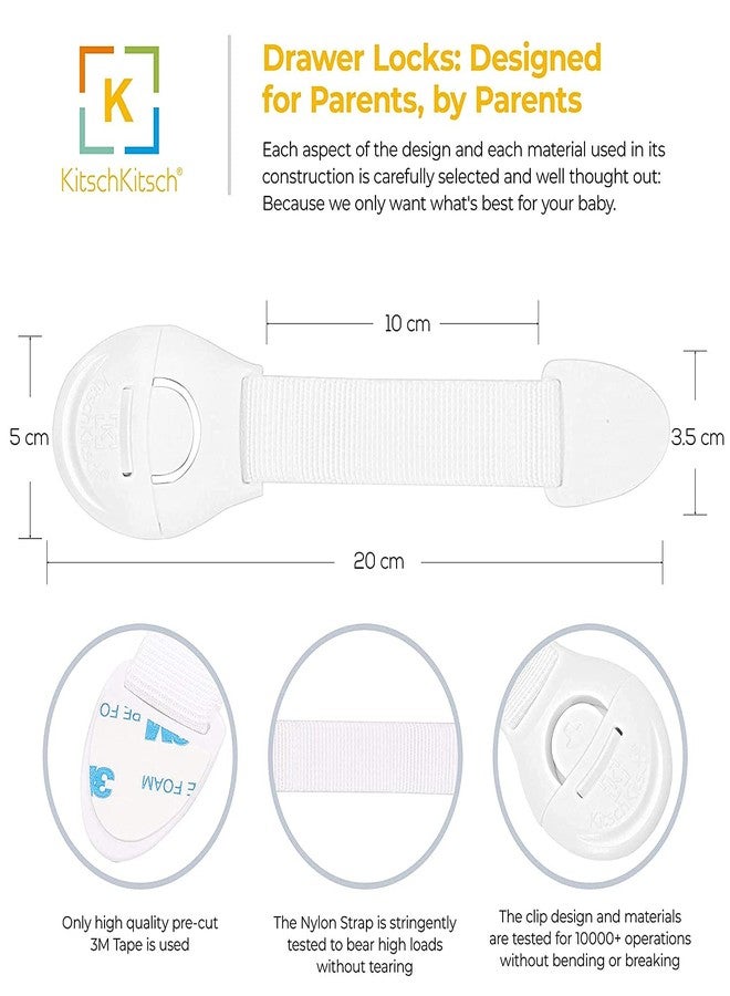 KitschKitsch Furniture Safety Locks For Kids (Pack Of 8 Piece All Brown) Made In India - Image 3