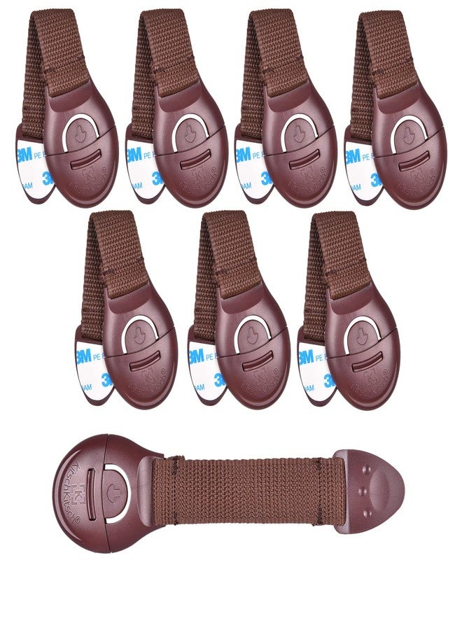 KitschKitsch Furniture Safety Locks For Kids (Pack Of 8 Piece All Brown) Made In India - Image 1