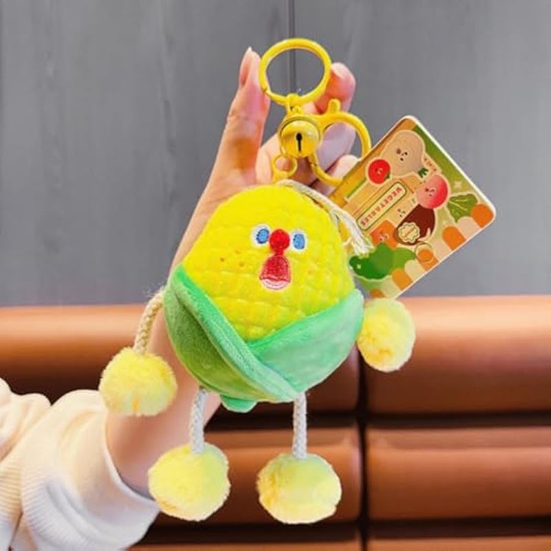 Cute Plush Keychains, Kawaii Vegetable Keychain Accessories for Backpacks, Bags, Purse, Phone, Car Key Ring - Image 3