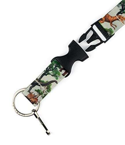 Limeloot Dinosaurs Premium Lanyard with Breakaway, Release Buckle, and Flat Ring. - Image 2
