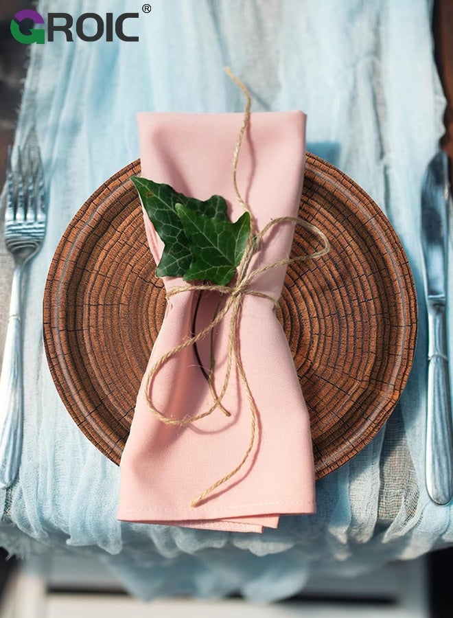 GROIC 80 pcs Wood Grain Paper Plates 7" , Rustic Wood Slice Plate,  Round Disposable Dinner Dish for Woodland,  Baby Shower Lumberjack Birthday Party Supplies + 1 Pc Light-colored 137*274 cm tablecloth - Image 3