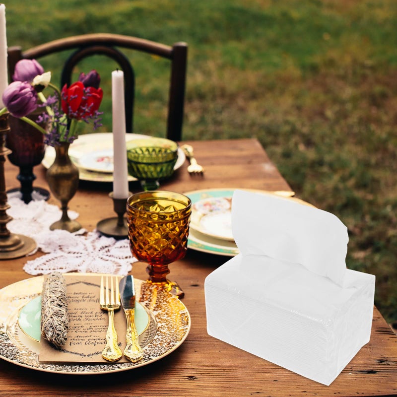 White Disposable Paper Napkins 6pcs Bulk Soft Dinner Table Napkins For Home Restaurant Kitchen Party Use - Image 5