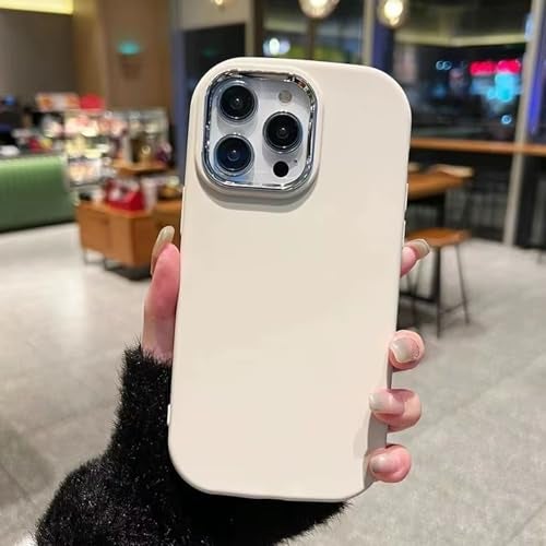 KC Back Cover for Vivo V50 5G / V50e 5G / T4r 5G / Z10r 5G - Electroplated Crome Metal Ring | Shockproof Soft Silicone | Full Camera Protection | Bumper Case (White) - Image 3