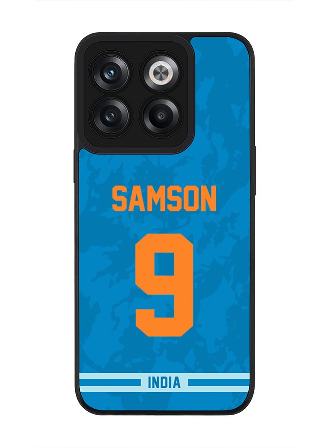 Stylizedd Rugged Black Edge Case for OnePlus Ace Pro, Slim fit Soft Case Flexible Rubber Edges Thin Cover - Player Name - Sanju Samson, Jersey Number- 9 - Image 1