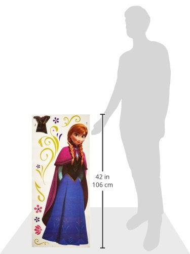 RoomMates ملصقات حائط عملاقة من روم ميتس RMK2737GM آنا من فيلم فروزن مع عباءة، قابلة للإزالة واللصق - Image 3