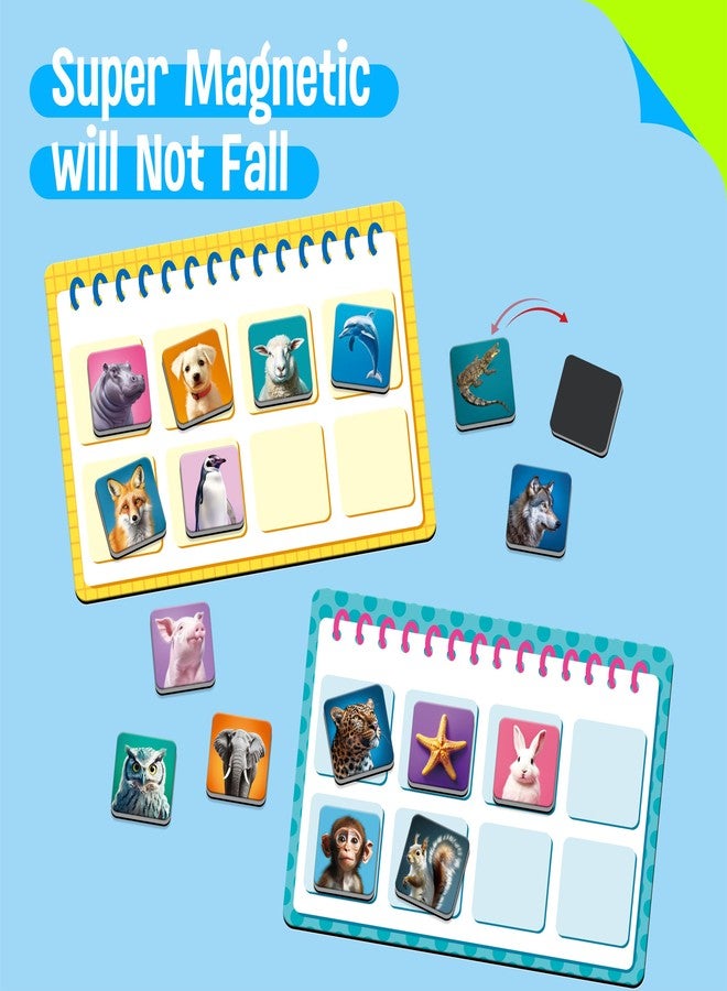 سبرايت جرو لعبة مطابقة الحيوانات المغناطيسية من SpriteGru، لعبة تعليمية للحيوانات المضحكة، سباق لجمع قوائمك، لعبة تعليمية للأولاد والبنات في المنزل - Image 3