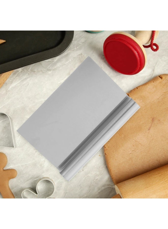 سكين تقطيع العجين من الفولاذ المقاوم للصدأ، والخبز، وسكين العجين الملفوف الحافة، ومكشطة العجين وأداة تقطيع العجين في المطبخ، وسكين الدقيق نصف الدائري - Image 4