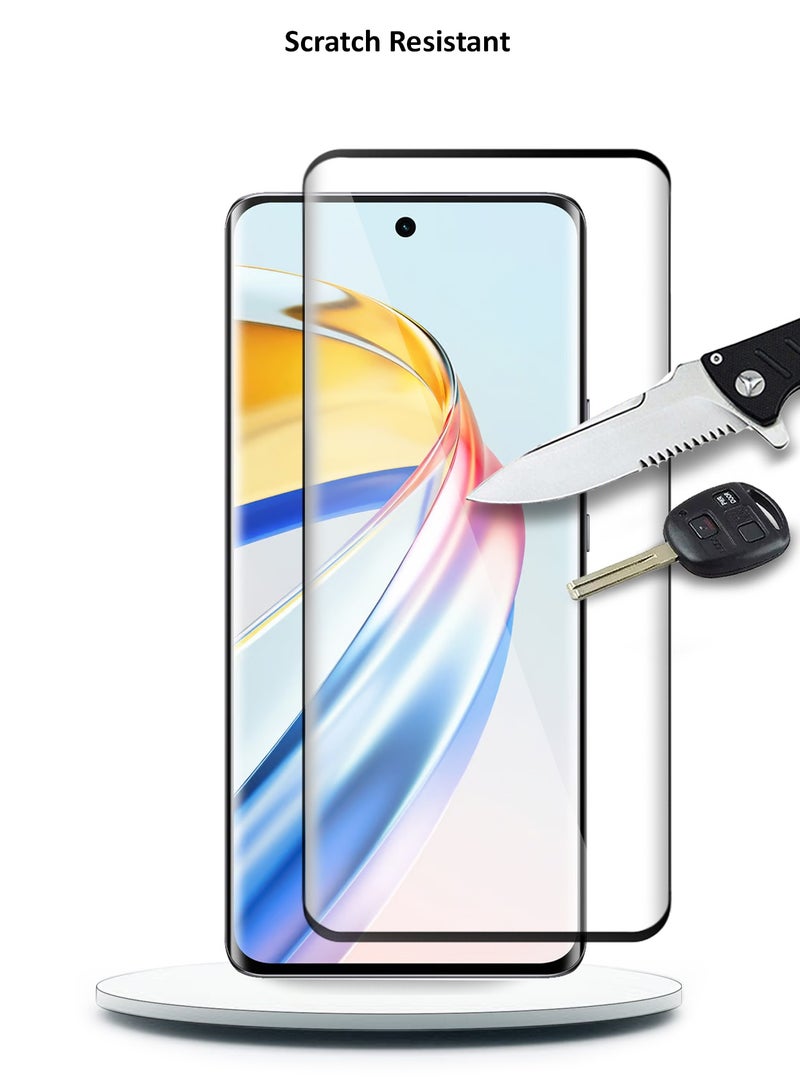 Wtech Honor X9b 5G 2023 Premium Edge-Pro Series UV Full Glue Full Cover Tempered Glass Screen Protector - Clear/Black - Image 4