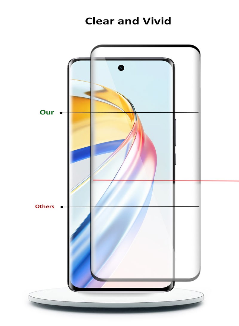 Wtech Honor X9b 5G 2023 Premium Edge-Pro Series UV Full Glue Full Cover Tempered Glass Screen Protector - Clear/Black - Image 2