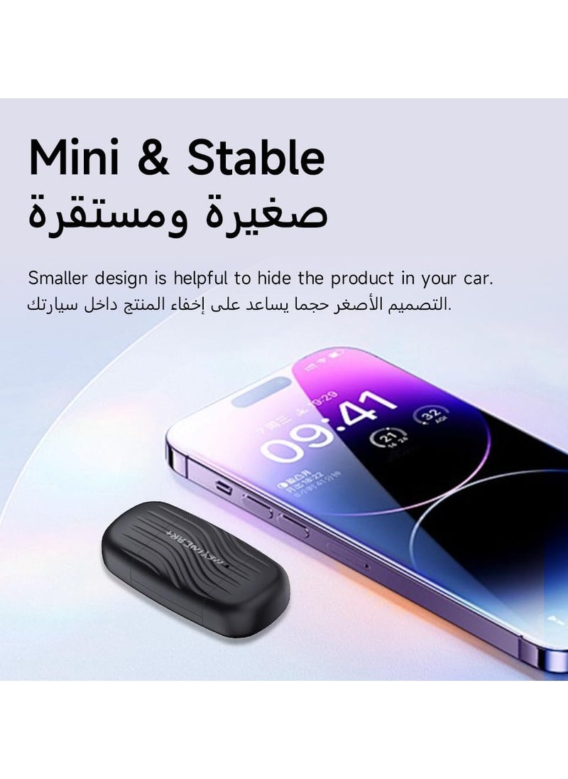 2025 Upgrade, MINI CarPlay & Android Auto Wireless Adapter, Plug & Play, No Latency, Fast Connection, Convert Wired CarPlay/Android Auto to Wireless, For iPhone & Android Phones