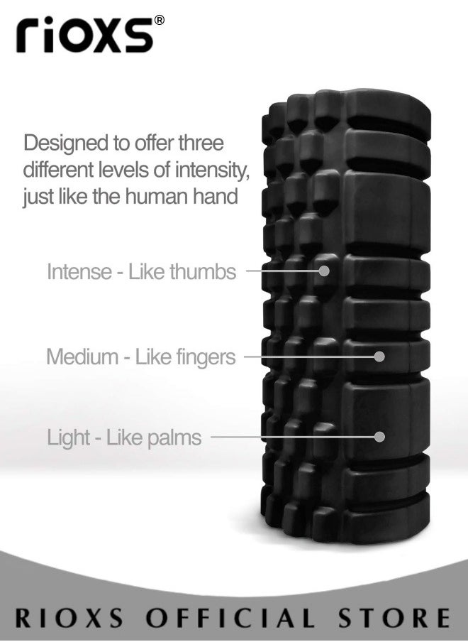 RIOXS - Foam Roller Massage EVA Muscle Relaxation Massager Hollow Foam Column Roller For Gym Pilates Yoga Fitness Equipment - Image 1