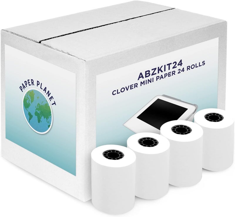 PaperPlanet Thermal Paper for Clover Mini by Paper Planet | C200, C300, C301, C302, C305 | 24 Rolls - Image 1