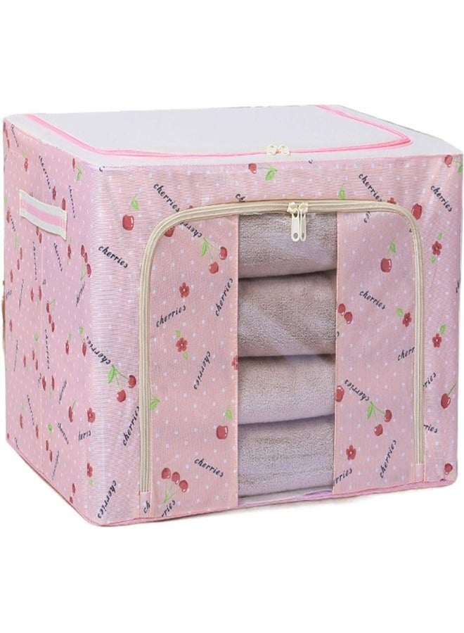 إيه تي إم صندوق تخزين قماشي قابل للطي مع نافذة شفافة - 42 × 40 × 60 سم - Image 1