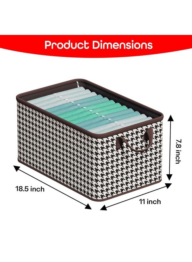 PRIME PICK Prime Pick Foldable Clothing Storage Boxes Cloth Organizer without Lid Washable Breathable Non-Woven Fabric with Metal Frame & Handles for Jeans T-shirts Socks Underwear, Versatile Home Storage Pack 3  - Image 2