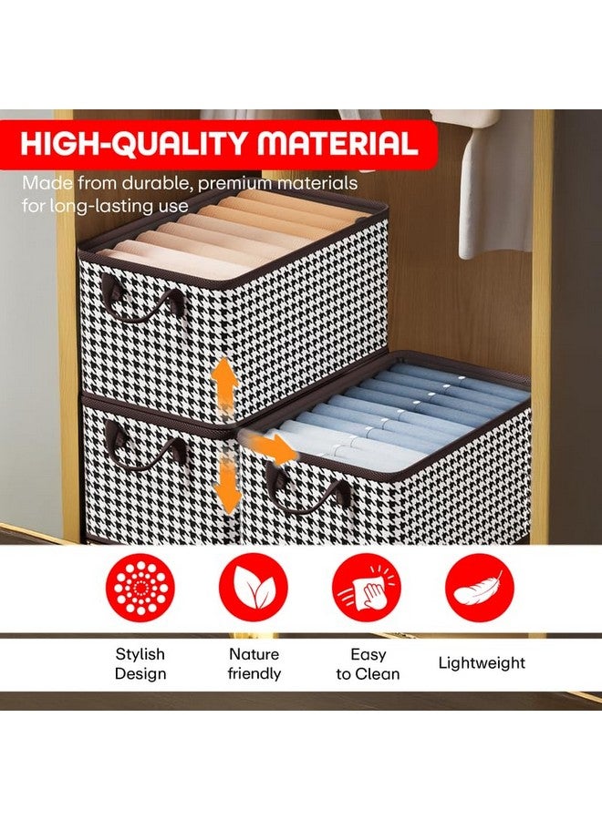 PRIME PICK Prime Pick Foldable Clothing Storage Boxes Cloth Organizer without Lid Washable Breathable Non-Woven Fabric with Metal Frame & Handles for Jeans T-shirts Socks Underwear, Versatile Home Storage Pack 3  - Image 5
