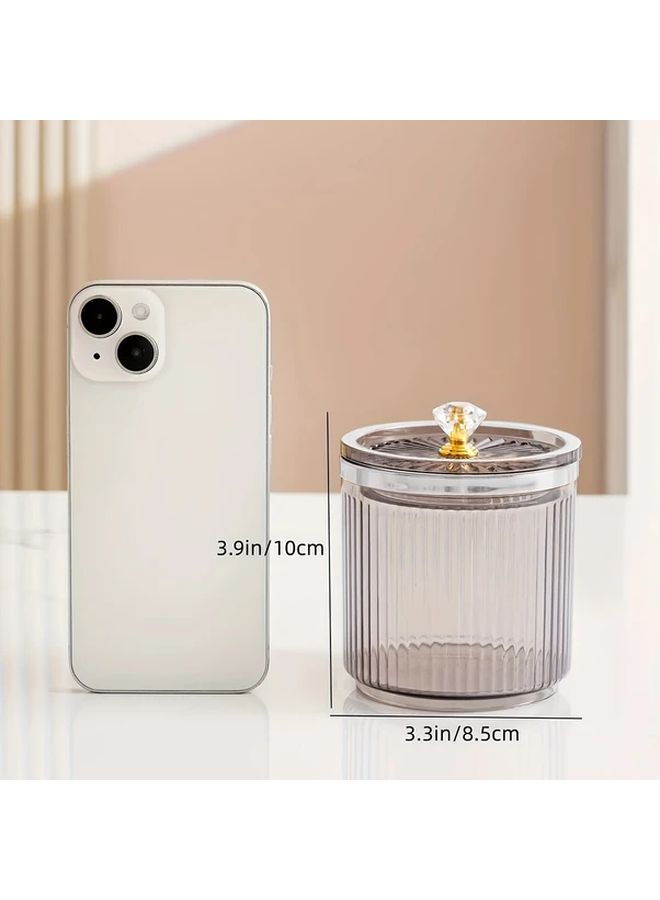 Amber Candy Jar With Golden Lid Transparent Food Safe Plastic Container For Parties - Image 3