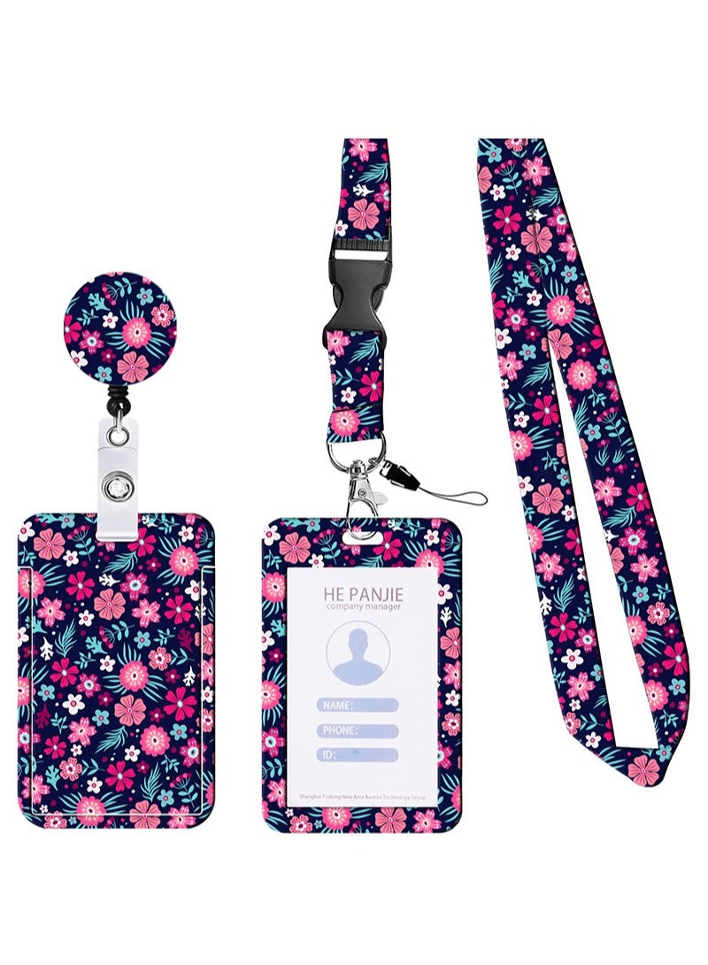 Aikanbo ID Card Holder with Strap, Lanyard ID Holder, Lanyard for Keys, Bus Tickets, School Supplies Card Holder with Swivel Lobster Clasp, for Women, Teachers, Nurses, Doctors, Students  - Image 1