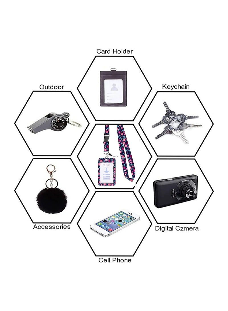 Aikanbo ID Card Holder with Strap, Lanyard ID Holder, Lanyard for Keys, Bus Tickets, School Supplies Card Holder with Swivel Lobster Clasp, for Women, Teachers, Nurses, Doctors, Students  - Image 5