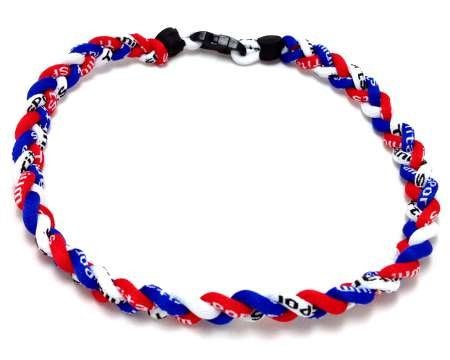 eoocvt Package of 10 Red White Royal Blue Tornado Necklaces - Image 1