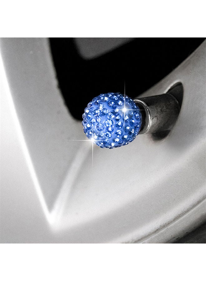 إسكدنيا مجموعة من أغطية صمامات الإطارات تناسب جميع مزينة بأحجار الراين 4-قطع - Image 3