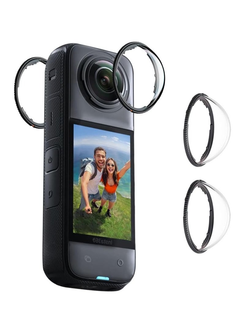 عام غطاء عدسة لـ Insta360 X4 قابل للإزالة، 4 قطع، إكسسوارات عدسة Insta360 X4 - Image 1