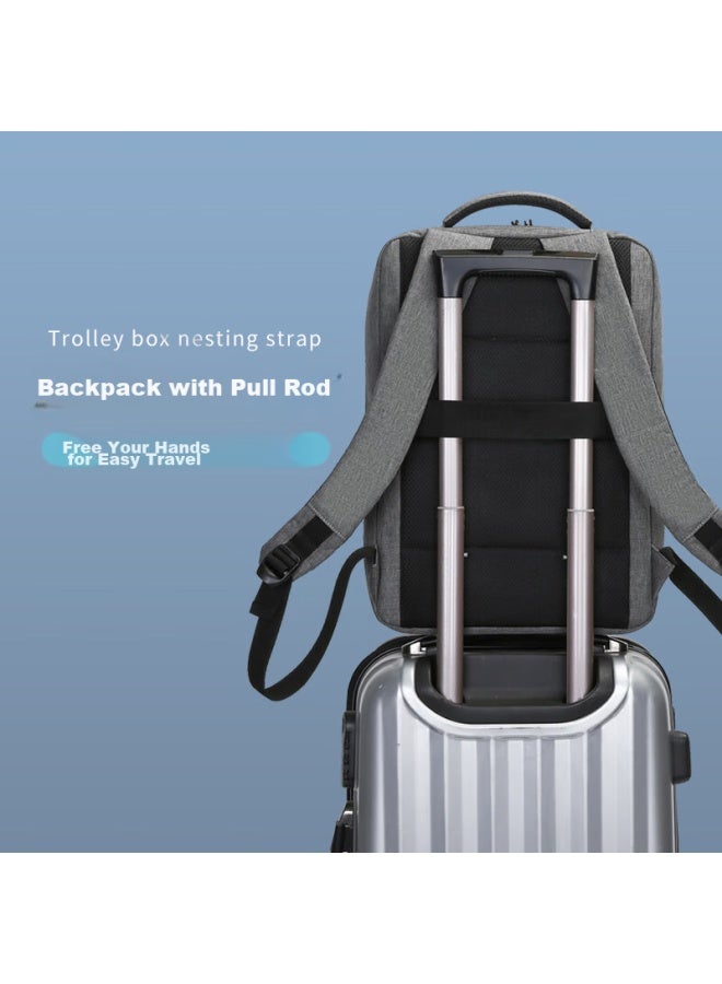 Brinch Laptop Backpack For Men And Women, Business 17-inch Large Capacity Travel Computer Bag - Image 2