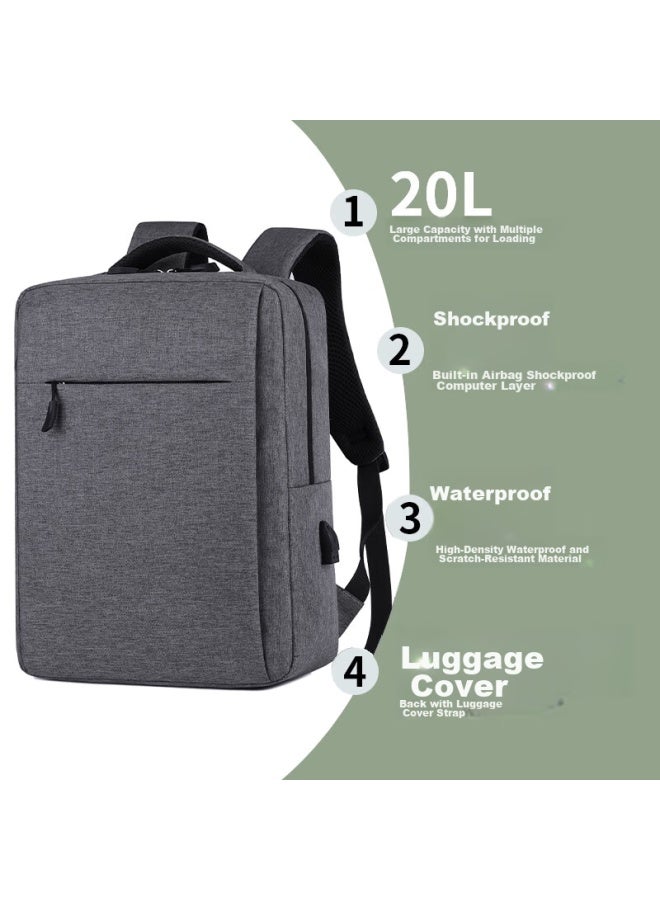 Brinch Laptop Backpack For Men And Women, Business 17-inch Large Capacity Travel Computer Bag - Image 1