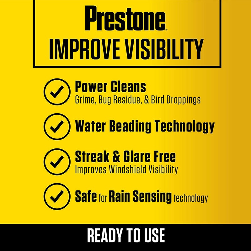 Prestone Bug Wash Windshield Washer Fluid 1 Gallon - Image 5