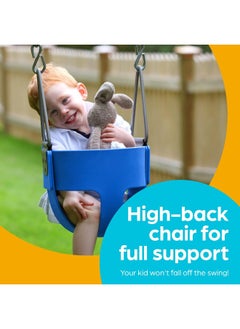 Rainbow Toys RBW TOYS Play Toddler Swing Chair Indoor/Outdoor High Back Full Bucket Toddler Swing Seat  - Image 4