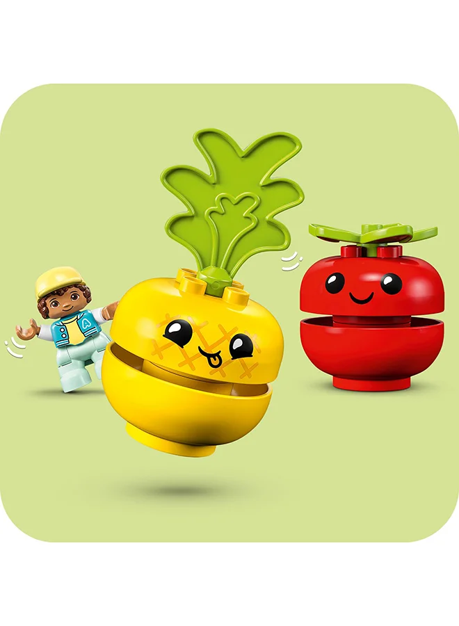 LEGO DUPLO My First Fruit and Vegetable Tractor 10982 Building and Learning Toy Set; Lets Kids Aged 18 Months and up Role-Play Harvesting Fruit and Vegetables (19 Pieces)
