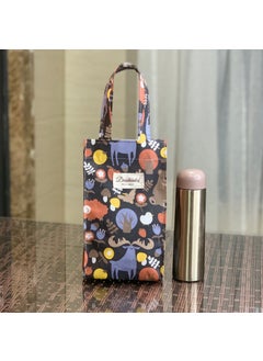 1 x 5 pcs New Korean Style Waterproof Tote for Bottles and Umbrellas Black Animal Circle