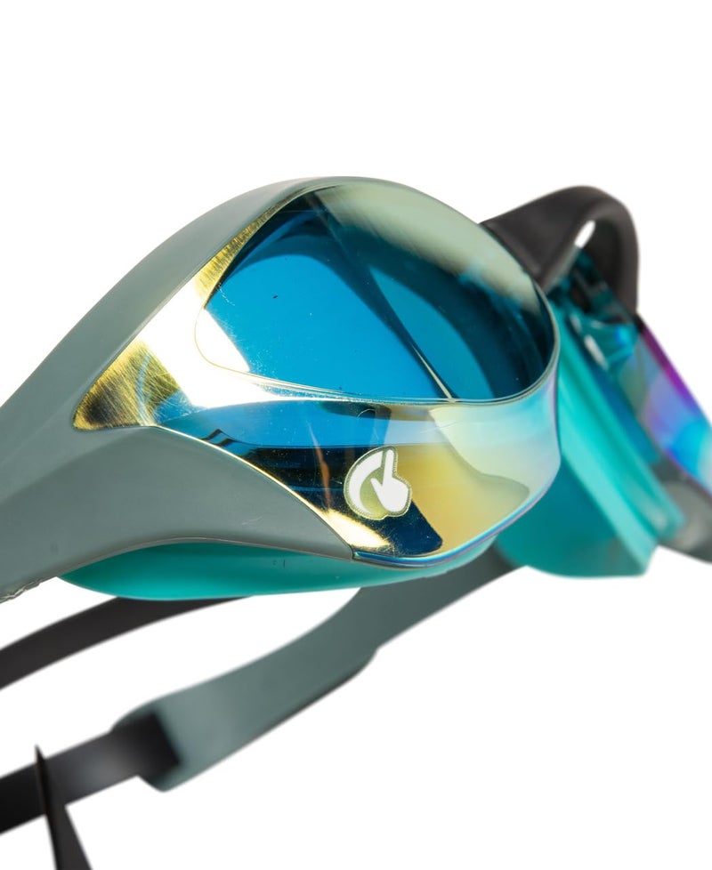 ARENA Unisex Cobra Ultra Swipe Racing Swim Goggles for Adult Men Women Anti-Fog Technology Polycarbonate Hard Mirrored Lens Professional Athlete Gear, Aqua/Sage/Peacock - Image 4