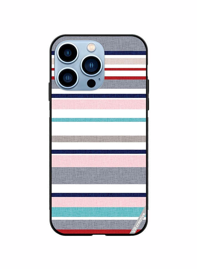 VR CREATIVE Protective Case Cover For Apple iPhone 14 Pro Max Strips Design Multicolour - Image 1