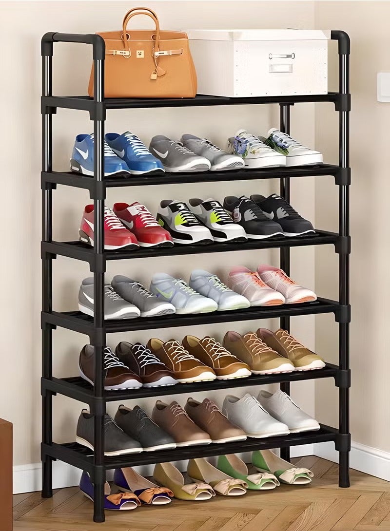 Arabest Entryway Shoe Rack, 6-Tier Shoe Organizer with Thickened Metal Tubes, Suitable for Slippers, Boots and Sneakers - Image 1