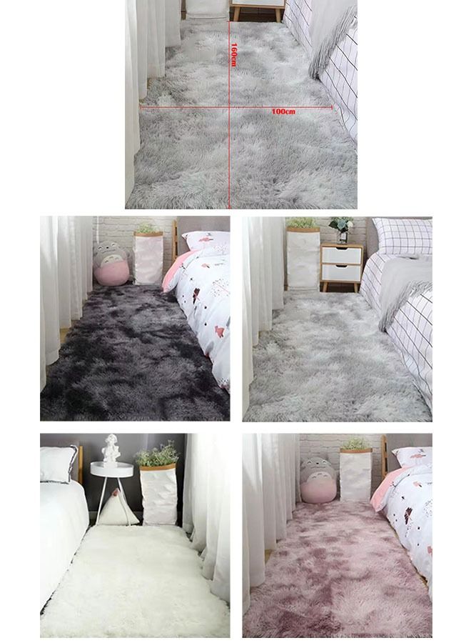 ZCM-HAPPY Modern Style Area Rug Non-Slip Super Soft Touch Living Room Bedroom Kitchen Decoration Of Carpet Floor Rug Fluffy Long Pile Rectangular 100x160cm - Image 5