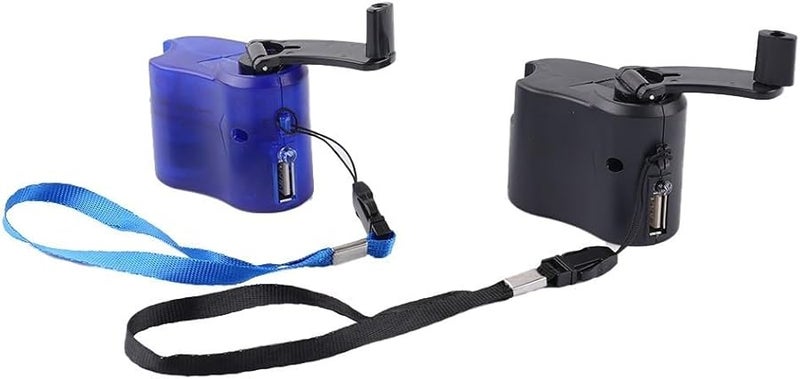 شاحن هاتف طوارئ يدوي أخضر بالرافعة اليدوية USB للسفر والطاقة الخارجية - Image 5