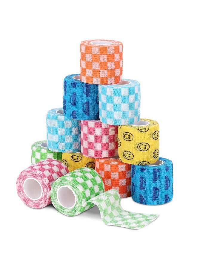 Sanfire - Vet Wrap Self Adhering Bandage Wrap Cohesive Bandage Multi-Function Wrap Tape for Dogs Cats Horses Birds Animals Non-Woven Strong Sports Tape for Wrist Healing Ankle Sprain & Swelling 12 Rolls - Image 1