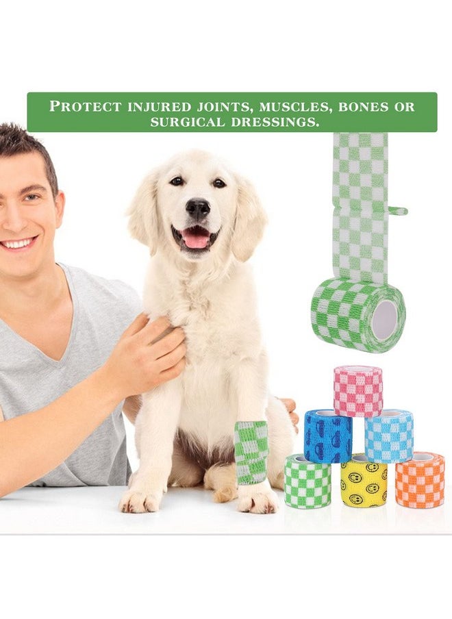 Sanfire - Vet Wrap Self Adhering Bandage Wrap Cohesive Bandage Multi-Function Wrap Tape for Dogs Cats Horses Birds Animals Non-Woven Strong Sports Tape for Wrist Healing Ankle Sprain & Swelling 12 Rolls - Image 1