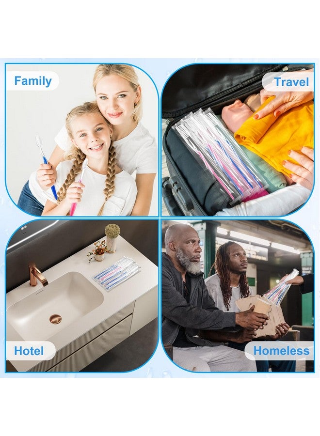 اتش كيو اس ال سوند مجموعة فرشاة أسنان HQSLsund، 200 فرشاة أسنان للاستخدام مرة واحدة، معبأة بشكل فردي، بشعيرات ناعمة، مناسبة للسفر، مناسبة للمشردين، والهدية، والفنادق، والتخييم، والسفر - Image 5