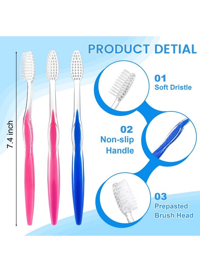 اتش كيو اس ال سوند مجموعة فرشاة أسنان HQSLsund، 200 فرشاة أسنان للاستخدام مرة واحدة، معبأة بشكل فردي، بشعيرات ناعمة، مناسبة للسفر، مناسبة للمشردين، والهدية، والفنادق، والتخييم، والسفر - Image 3