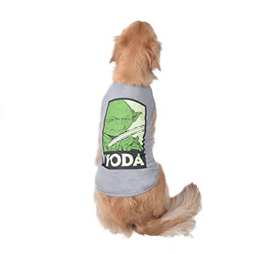 STAR WARS Fetch for Pets Star Wars Gray Yoda Tank Dog T-Shirt, X-Small - Image 2