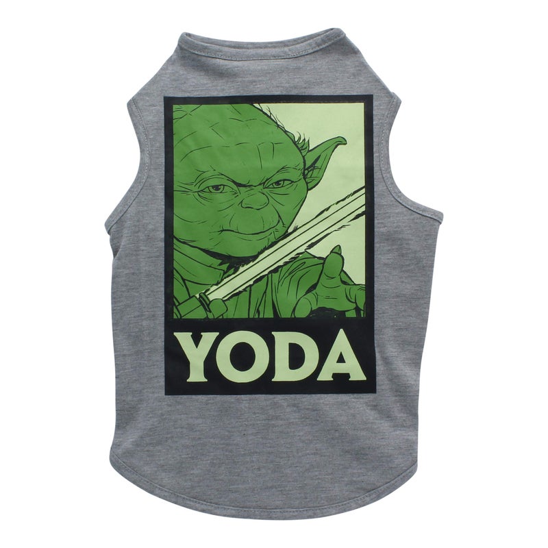 STAR WARS Fetch for Pets Star Wars Gray Yoda Tank Dog T-Shirt, X-Small - Image 5