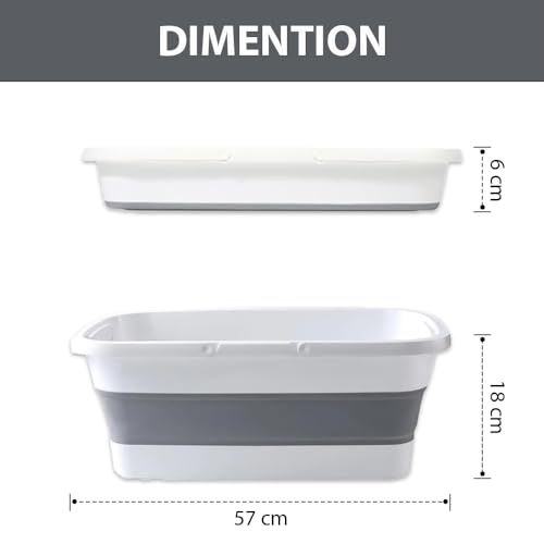 STELLIX Foldable Silicone Bucket | Perfect for Mop Cleaning, Camping, Travel, Car Washing etc. | This Versatile Bucket effortlessly Folds, is Lightweight, and Easy to Bring and Store - Image 2