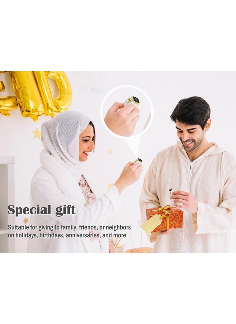 بستوش - خاتم زكر ذكي مع تذكير الاهتزاز وعداد التسبيح واتصال البلوتوث لتطبيق IQIBLA الحصري و 5 تذكيرات الصلاة اليومية,20 مم - Image 1