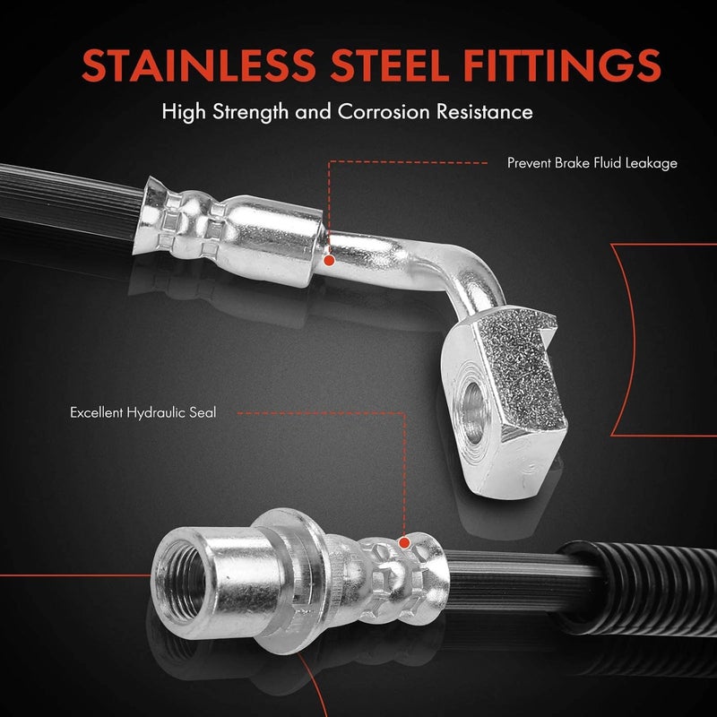 A-Premium Front Left Brake Hydraulic Hose for Chevrolet Astro & GMC Safari - Image 4