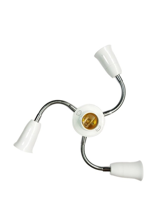 Light Socket Splitter 4 in 1 Adapter Bulb Lamp Holder Converter Lengthen Standard LED Bulbs Holder Base Adapter for E26 or E27 Standard LED Bulbs 360 Degrees Rotation Adjustable 1 Pack - Image 2