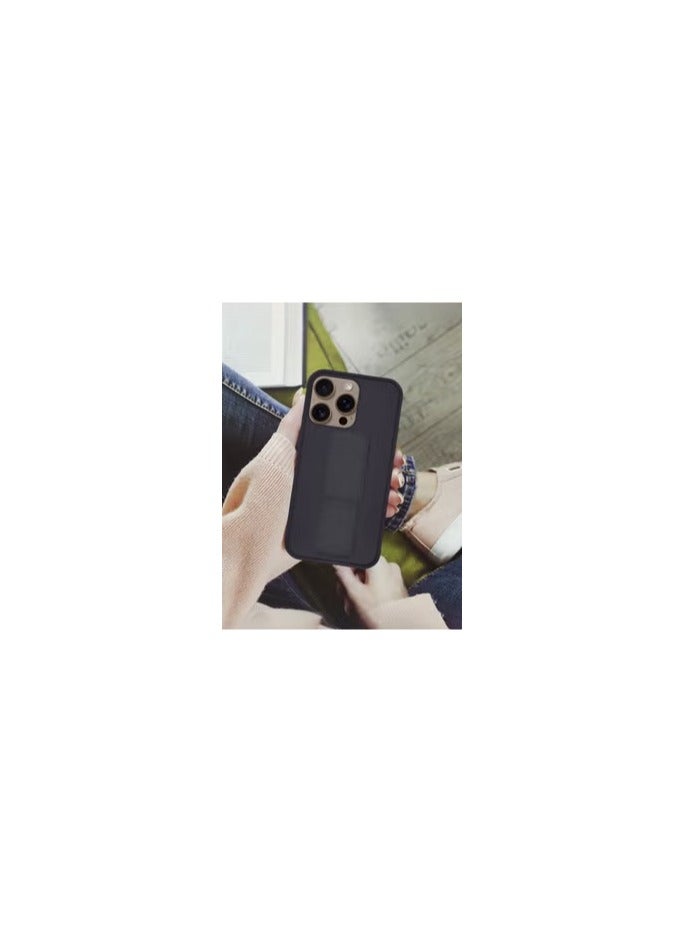 CATANES ( for iPhone 16 Pro Max ) Case Premium PU Leather Case with Stand Function Shockproof and Anti Scratch Finger Grip Case Cover / Dark Purple - Image 2