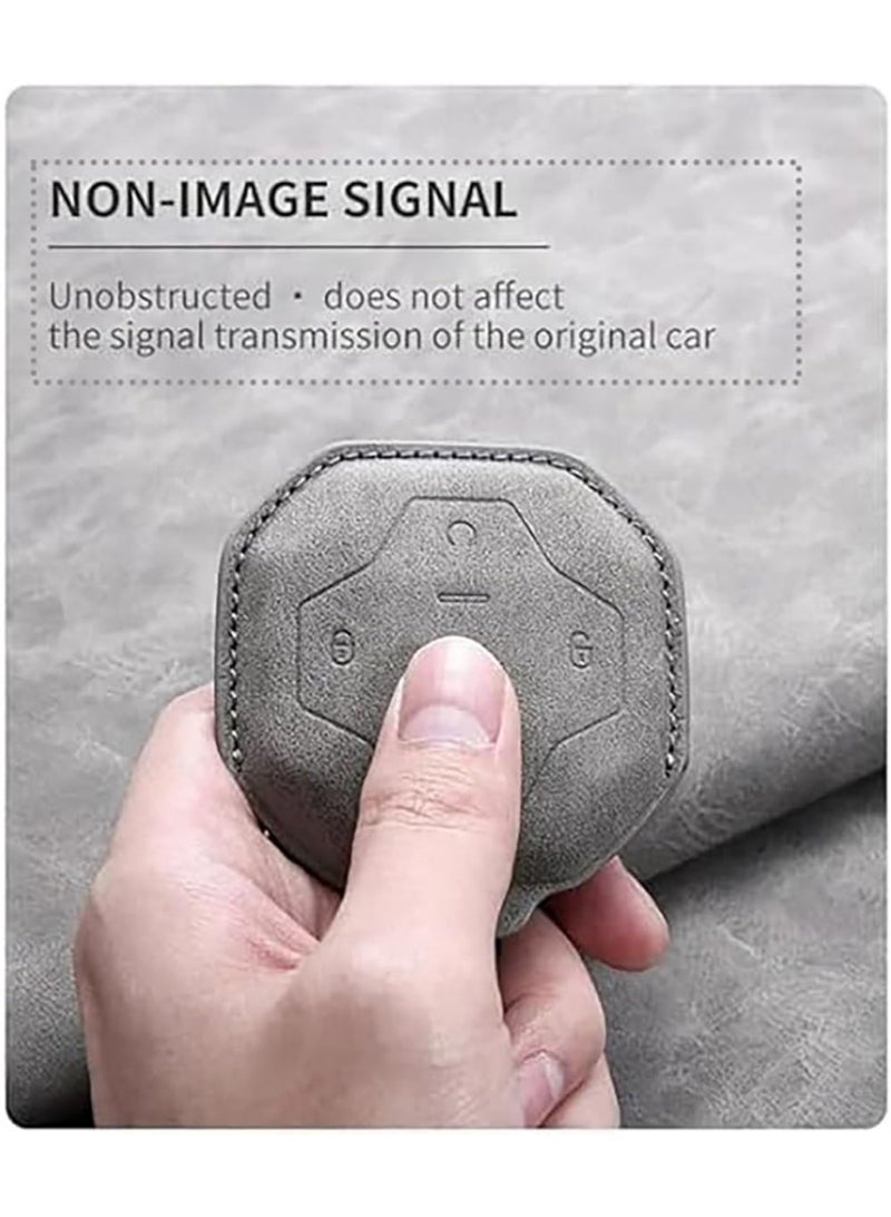 YelaJoy 2 PCS Set Leather Key Fob Cover, Protective Shell with Keyring,Durable Premium Leather, Anti Scratch Full Coverage, Easy Install, Suit for Jetour T2 Traveler Jetour Freer Freedom T2 , Freer Traveller T1, Ideal Gift for Jetour Owners - Image 2