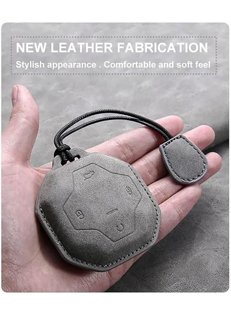 YelaJoy 2 PCS Set Leather Key Fob Cover, Protective Shell with Keyring,Durable Premium Leather, Anti Scratch Full Coverage, Easy Install, Suit for Jetour T2 Traveler Jetour Freer Freedom T2 , Freer Traveller T1, Ideal Gift for Jetour Owners - Image 3