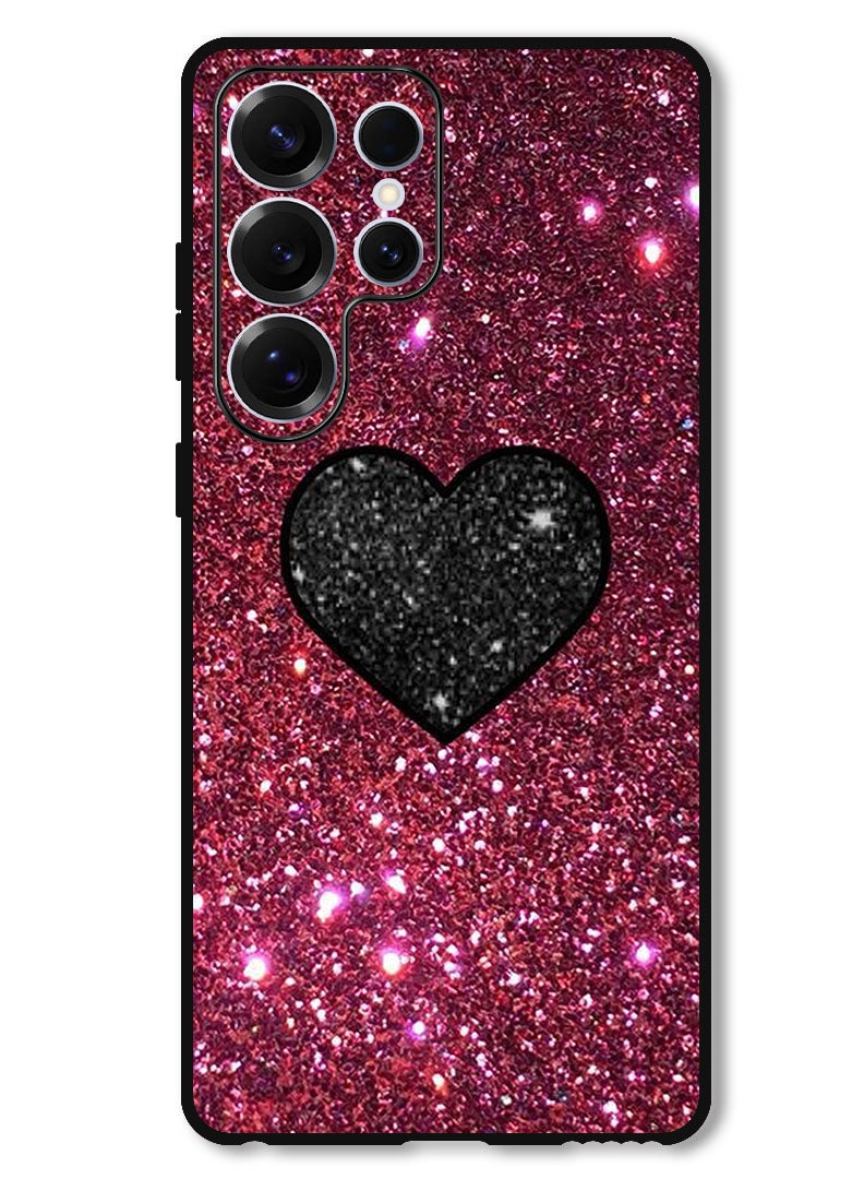 Theodor Protective Case Anti Scratch Shock Proof Bumper Cover For Samsung Galaxy S25 Ultra Black Heart - Image 1